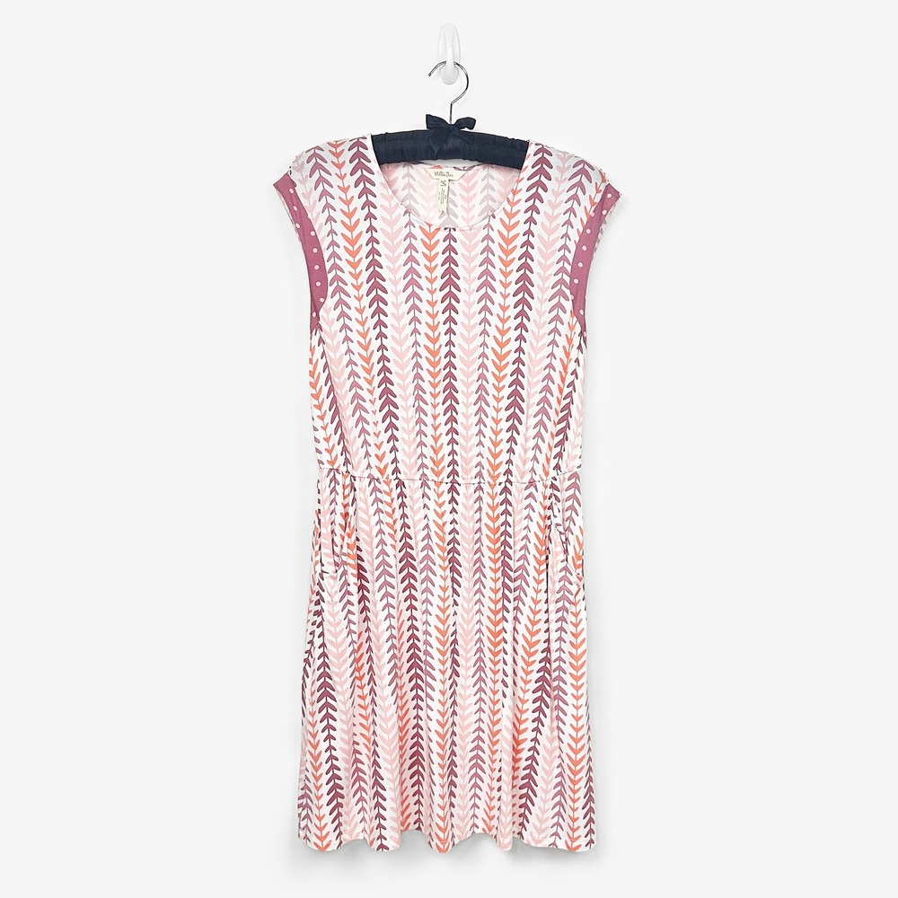 Matilda Jane Fortune Teller Dress Size M Pink Printed Geometric Casual Playful